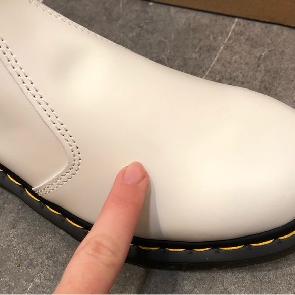 Dr Martens white Chelsea boot smooth 2976 YS ankle boot bootie elastic - Picture 7 of 7
